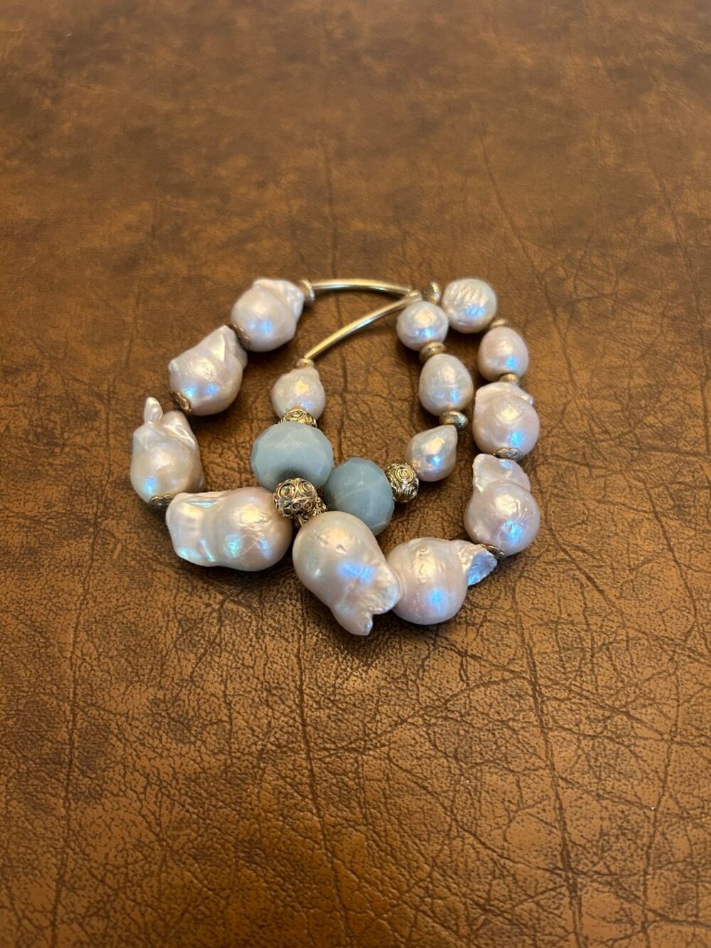 IMaccessory Large Freshwater Baroque Pearl Stretch Bracelets